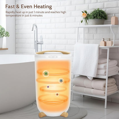 Keenray Towel Warmer Bucket, Large Towel Warmer for Bathroom with Timer, LED Display, Up to 24 Hours Delay Timer, Child Safety Lock, Towel Heater Fits Towels, Robes, Blankets, PJ's
