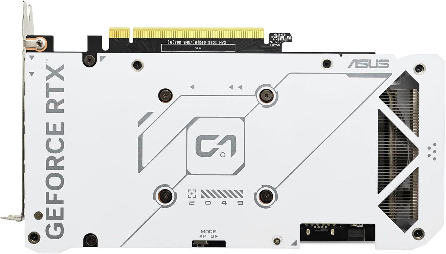 ASUS Dual GeForce RTX 4060 EVO White OC Edition 8GB GDDR6 (PCIe 4.0, 8GB GDDR6, DLSS 3, HDMI 2.1a, DisplayPort 1.4a, Axial-tech Fan Design, 0dB Technology, Dual BIOS, Auto-Extreme Tech)