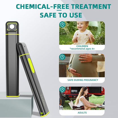 Vibis Insect Bite and Sting Relief, Rechargeable Bug Bite Itch Relief Thing Fast Symptom Relief for Mosquito Bites, Chemical-Free Treatment Natural Relief from Bug and Mosquito Bites Itching - Green