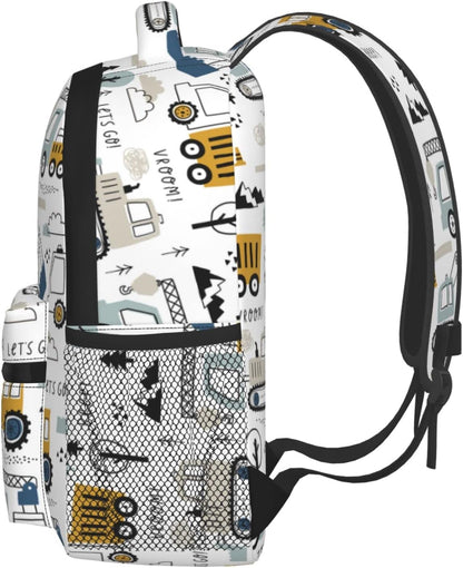 Toddler Backpack Construction Truck Tractor Kid Backpack for Boys Waterproof Bookbag Kindergarten Preschool sac a dos enfant