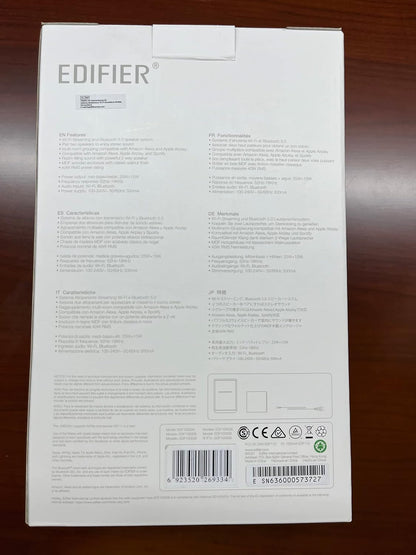 Edifier WiFi Smart Speaker Without Microphone, Works with Alexa, Supports AirPlay 2, Spotify , Tidal Connect, 40W RMS One-Piece Wi-Fi and Bluetooth Sound System, No Mic, MS50A