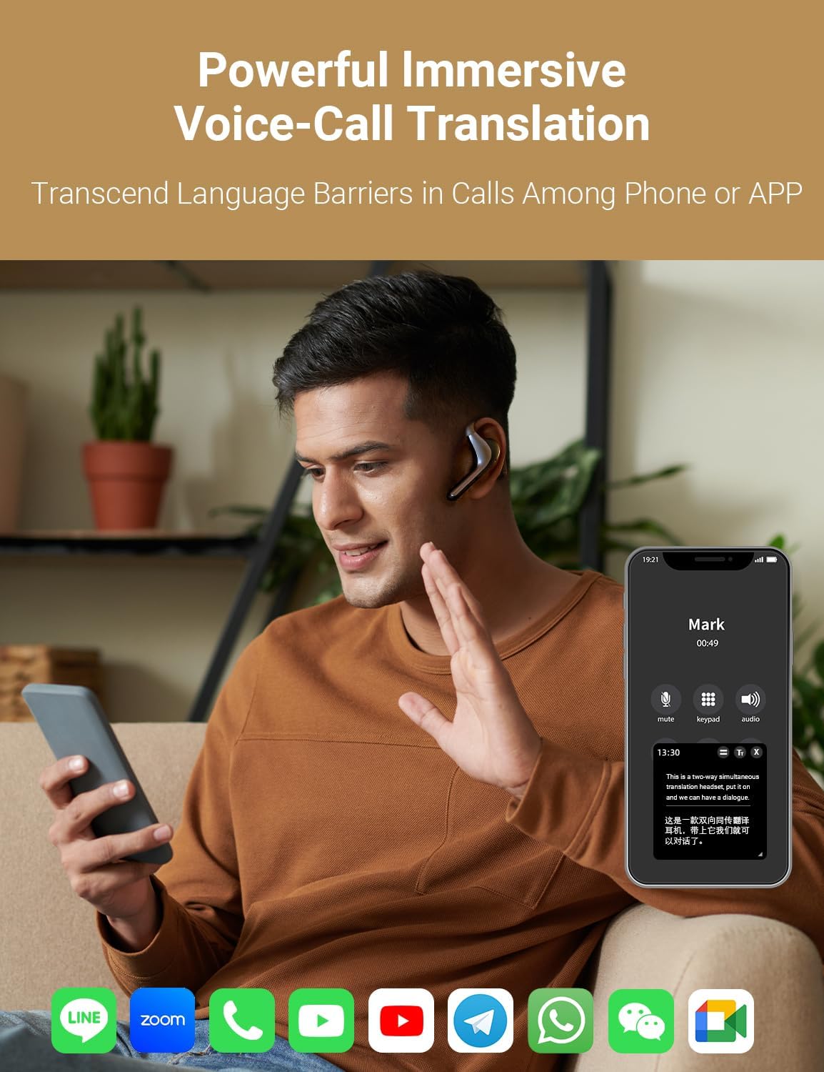 Timekettle W4 Pro AI Interpreter Earbuds,Bidirection Simultaneous Translation,Translator Device Supporting 40 Languages,Translator Earbuds for Call and Video Translation, APP Work with IOS and Android