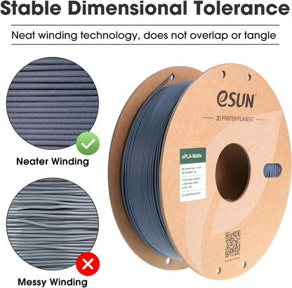 eSUN PLA Plus Filament 1.75mm, PLA Pro PLA+ 3D Printer Filament, Dimensional Accuracy +/- 0.03mm, 2.2 LBS (1KG) Spool 3D Printing Consumables for Most FDM 3D Printers, Black