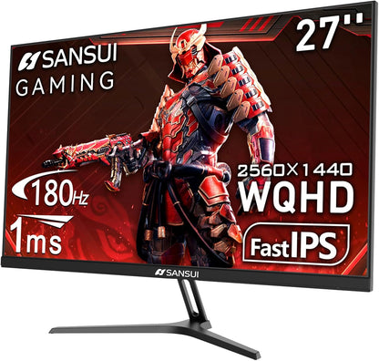 SANSUI 32 Inch Curved 240Hz Gaming Monitor with Speakers, High Refresh Rate FHD 1080P Gaming PC Monitor Curved 1500R, 1ms(MPRT), HDR, HDMI DP, Metal Stand, VESA Compatible (ES-G32C3F DP Cable Incl.)