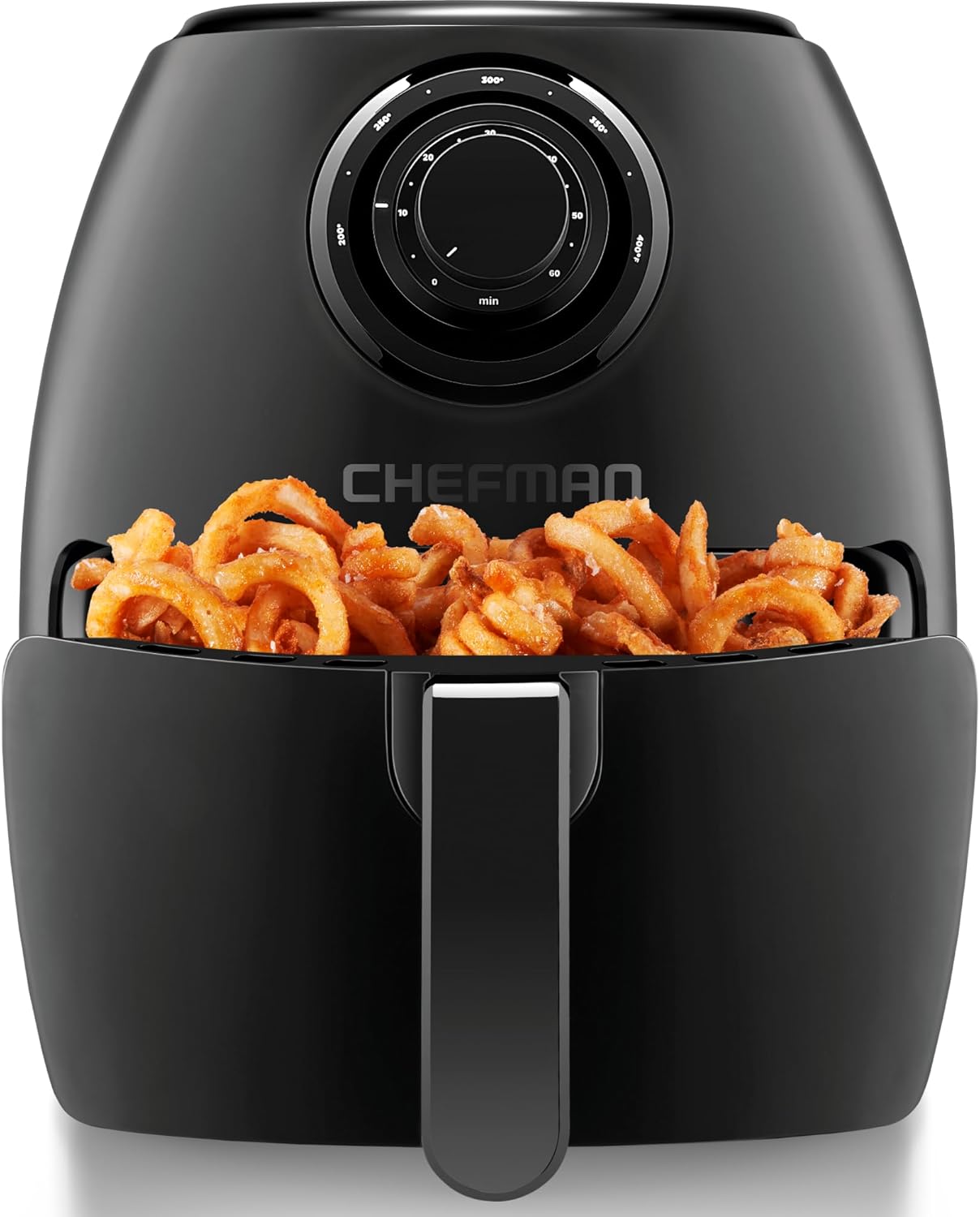 Compact 3.6 Quart Air Fryer Oven with Dishwasher-Safe Basket, Dual Temperature & Timer Controls, 60-Minute Auto Shut-Off, 15 Cup Capacity, Matte Black – Includes Healthy Frying Cookbook - PuriLite