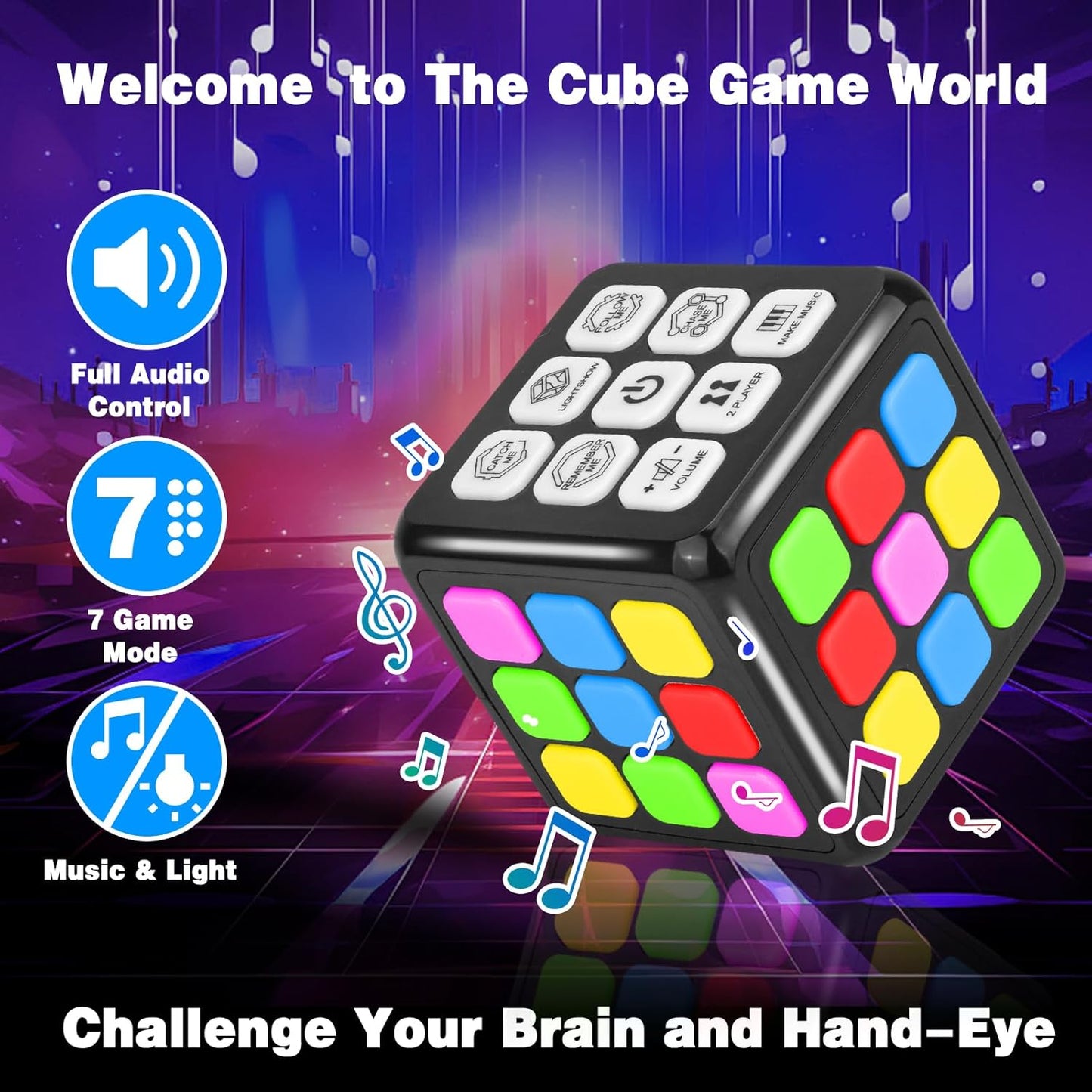Toys for 8-13 Year Old Boys Gifts: Aitey Electronic Memory & Brain Games Cube with Light and Music - Handheld STEM Toys for Teens Tweens Ages 6 7 8 9 10 11 12 13 Best Boy Girl Toy Gift Ideas