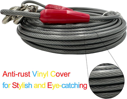 Petest 25ft Reflective Tie-Out Cable for Small Dogs Up to 35 Pounds