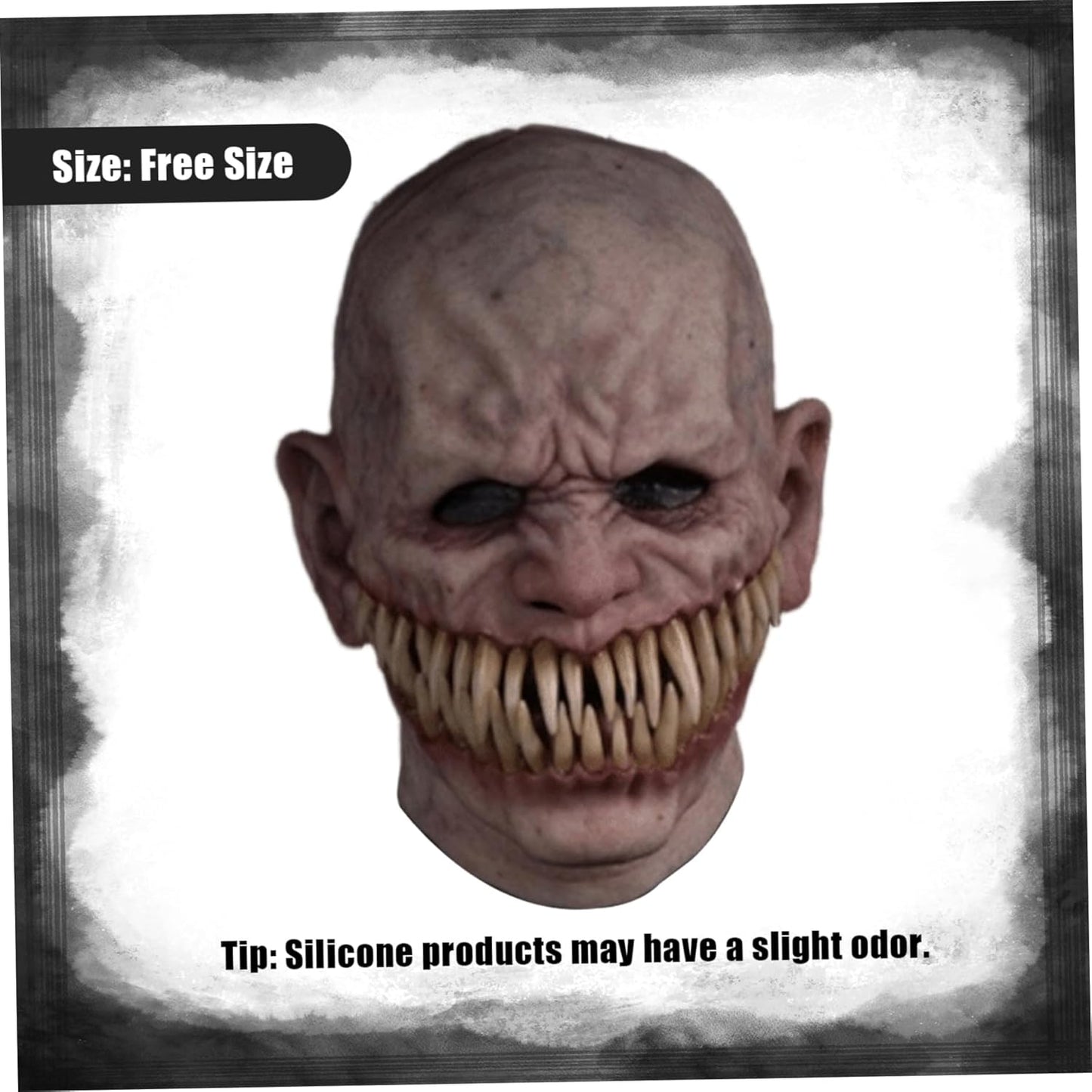 Scary Mask Silicone Sharp Teeth Realistic Masks for Adults Human Face Halloween