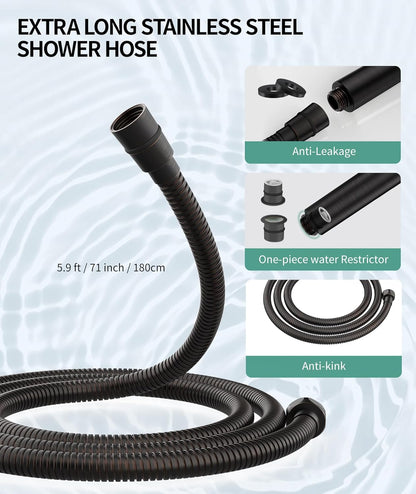 Filtered Shower Head with Handheld, High Pressure 9 Spray Mode Chrome Showerhead with Filters,Detachable Shower Head,Water Softener Filters Beads for Hard Water -Remove Chlorine