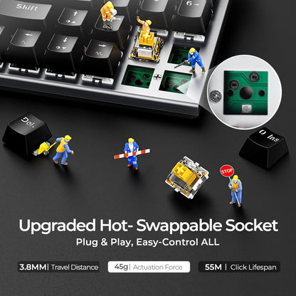 Mechanical Gaming Keyboard,RGB 104 Keys Ultra-Slim Rainbow LED Backlit USB Wired Keyboard with Blue Switches,Durable ABS Keycaps/Anti-Ghosting/Spill-Resistant Mechanical Keyboard for PC Mac Xbox Gamer