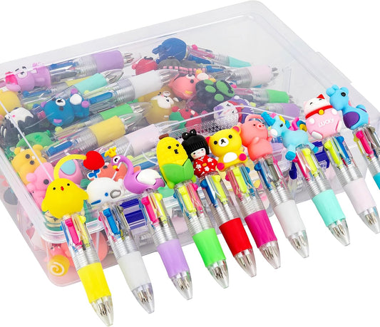 HNSYYF Multicolor Pen in One - Cute Pens for Kids - 60 -Pack Multicolor Pens, Perfect for Birthdays and Children's Parties - Delightful Multi Color Pen Gifts