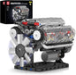 V8 Engine Model Building Blocks Kit – Working Mini Engine DIY STEM Construction Set for Adults, 535-Piece Mechanical Display Project - PuriLite