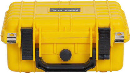 MEIJIA Portable All Weather Waterproof Protective Hard Case,Camera Case with Customizable Fit Foam,Fit Use of Drones, Camera, Equipments, 10.62inchx9.68inchx 4.87inch (Orange)
