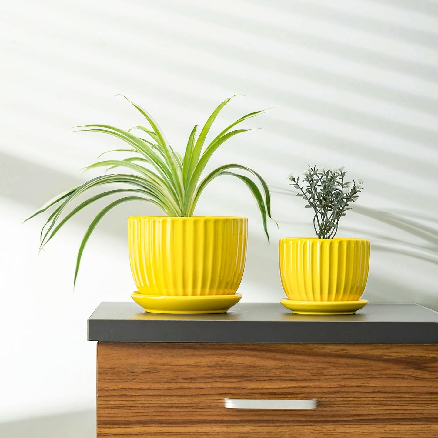 Purilite Select 3-Piece Ceramic Indoor Planter Set