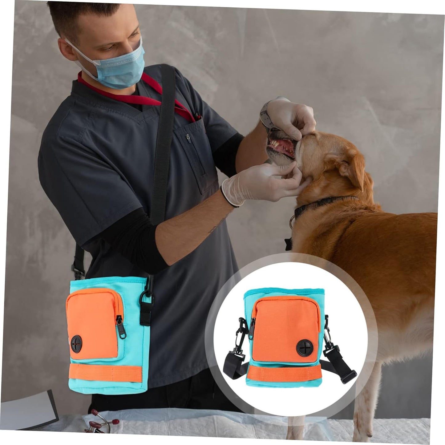 Dog Treat Pouch with Adjustable Waist Strap Lightweight and Durable Pet Training Bag for Treats and