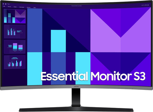 Samsung 32-inch FHD Black Curved Screen Monitor with 100 Hz Refresh Rate, Game Mode, Eye Saver Mode, Multiple connectivity - (LS32D390GANXZA) [Canada Version](2025)