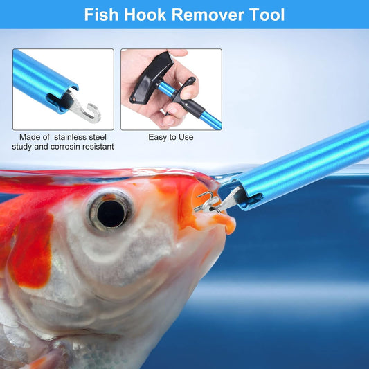 PATIKIL Hook Remover Tools Kit, Fishing Tool Kit With Plier, Lip Gripper, 110lb Digital Scale, Lanyard and Sleeve - PuriLite