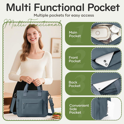 Lunch Bag Insulated Lunch Box Leakproof Lunch Tote Bags for Women Men,Portable Thermal Cooler Bag Lunch Containers with Shoulder Strap for Work, Family, Picnic, School, Outdoor,BBQ C2-Pinkpurple