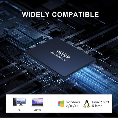 Fikwot FS810 2TB SSD, 2.5" SSD SATA III 6Gb/s, Solid State Drives, Up to 560MB/s, 3D NAND TLC, Internal SSD for Desktops and Laptops(Black)