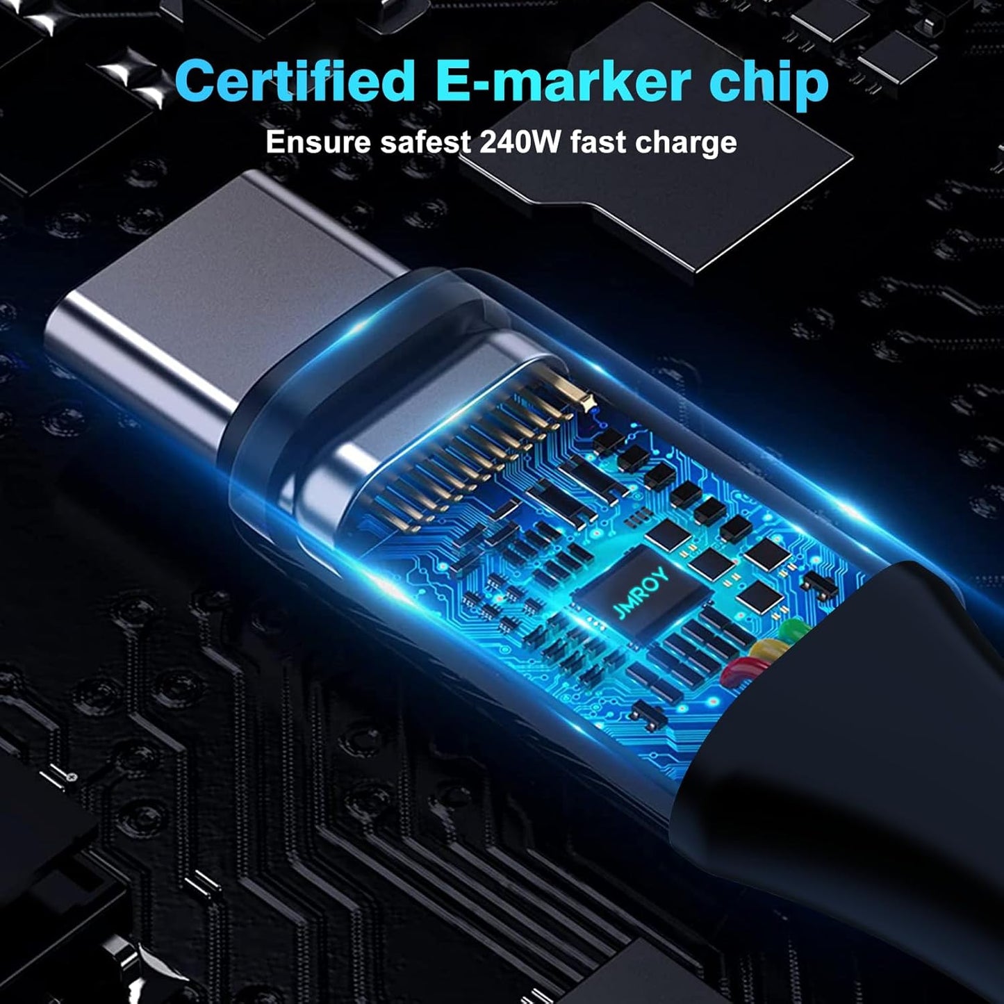 USB C to USB C Charger Cable 240W [2Pack 6FT] Type C Cable Fast Charge for MacBook, iPhone 15/Pro/Plus/Max, MacBook Pro/Air, Samsung Galaxy S23, Google Pixel