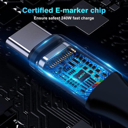 USB C to USB C Charger Cable 240W [2Pack 6FT] Type C Cable Fast Charge for MacBook, iPhone 15/Pro/Plus/Max, MacBook Pro/Air, Samsung Galaxy S23, Google Pixel