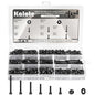 360Pcs M4 Screw Assortment Kit, Bolts Screws Nuts Kit, M4*6/8/12/16/20/30mm Metric Hex Socket Head Cap Bolts, 12.9 Grade Alloy Steel Black Screws with Wrench for 3D Printer, Black Zinc Plated