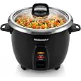 Elite Gourmet Maxi-Matic Electric Rice Cooker with Stainless Steel Inner Pot Makes Soups, Stews, Porridge's, Grains and Cereals, 10 cups cooked (5 Cups uncooked), Black, ERC-2010B