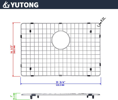 Yutong Kitchen Stainless Steel Sink Bottom Grid with Small Rounded Corner (27.5" x 15.5")