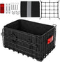 15 Inch Bike Basket Rear, Folding Metal Basket with Liner and Cover