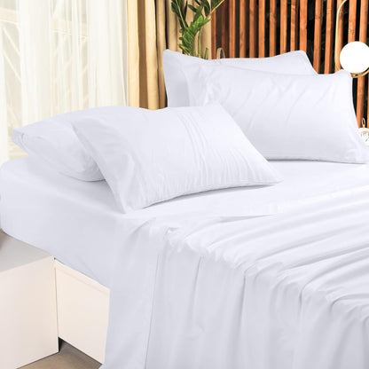 Utopia Bedding Queen Bed Sheet Set - 4 Piece Bedding - Soft Brushed Microfiber Fabric - Shrinkage & Fade Resistant - Easy Care (White)