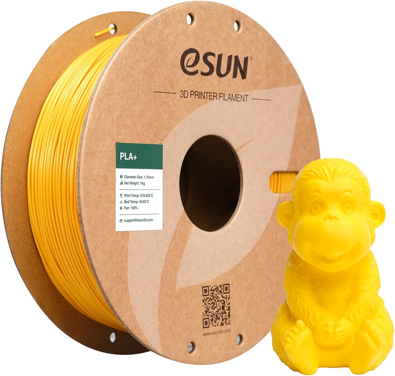 eSUN PLA Plus Filament 1.75mm, PLA Pro PLA+ 3D Printer Filament, Dimensional Accuracy +/- 0.03mm, 2.2 LBS (1KG) Spool 3D Printing Consumables for Most FDM 3D Printers, Black