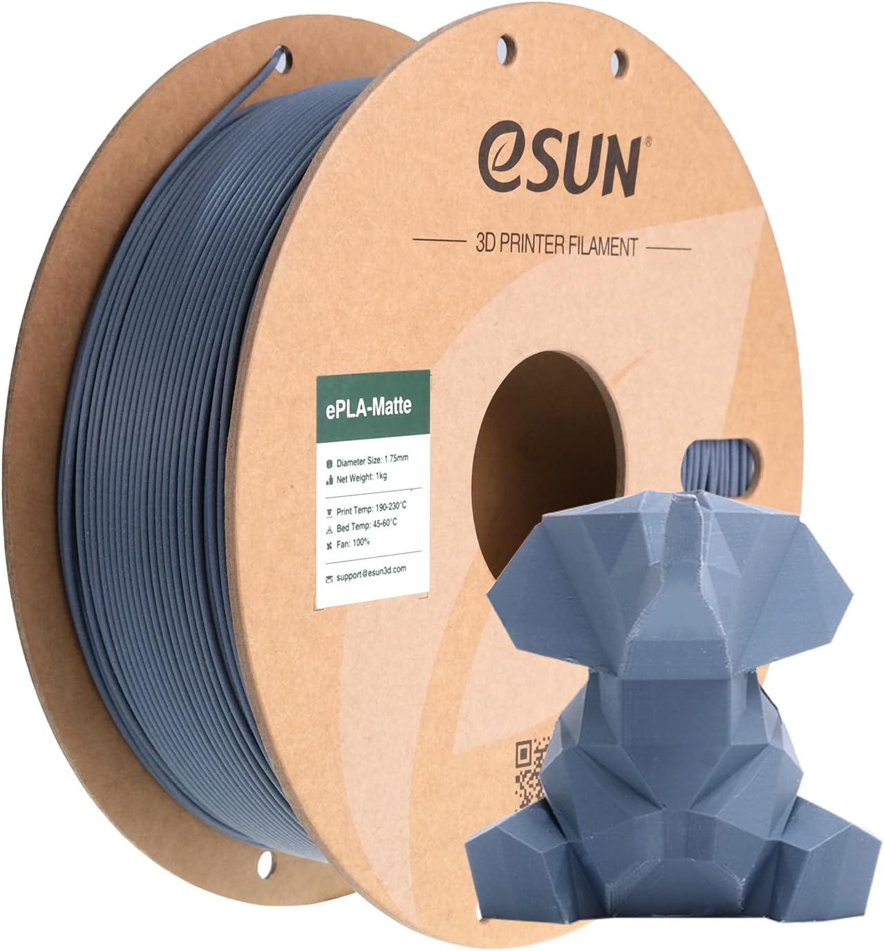 eSUN PLA Plus Filament 1.75mm, PLA Pro PLA+ 3D Printer Filament, Dimensional Accuracy +/- 0.03mm, 2.2 LBS (1KG) Spool 3D Printing Consumables for Most FDM 3D Printers, Black