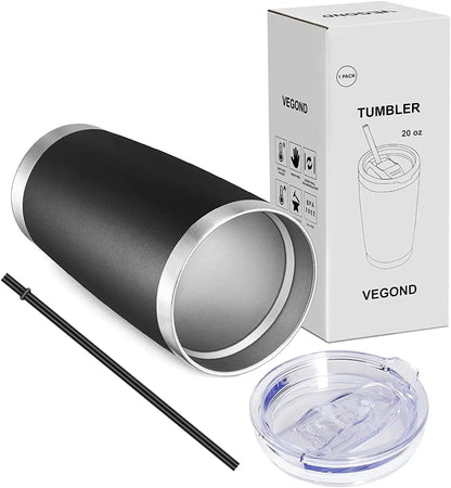 VEGOND 20oz Tumbler with Lid and Straw Stainless Steel Tumbler Cup Bulk Vacuum Insulated Double Wall Travel Coffee Mug Powder Coated Coffee Cup (Bluish Violet 6 Pack)