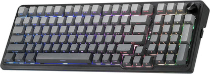 Redragon K686 PRO 98 Keys Wireless Gasket RGB Gaming Keyboard, 3-Modes Anime Mechanical Keyboard w/Hot-Swap Socket, Dedicated Knob Control & Sound Absorbing Pads, Custom Hi-Fi Linear Switch