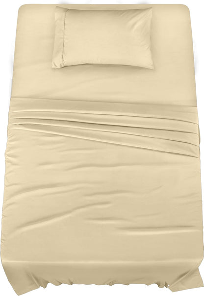 Utopia Bedding Queen Bed Sheet Set - 4 Piece Bedding - Soft Brushed Microfiber Fabric - Shrinkage & Fade Resistant - Easy Care (White)
