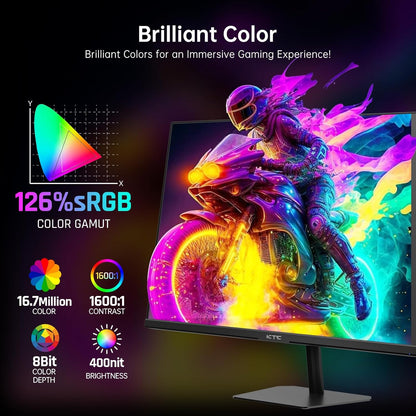 KTC 32 Inch 2K Computer Monitor, IPS 1440p Monitor with Ultra-Thin Bezels, HDR10, Freesync/G-sync, HDMI/DP Ports, Tilt Adjustable, Eyecare, Ideal for Business, Office, and Casual Gaming
