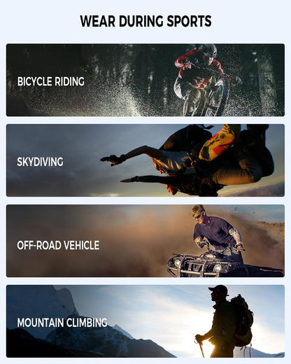 FIMOSON Motorcycle Riding Glasses for Men, Motorcycle Goggles Padding Goggles UV Protection Dustproof Windproof Wrap glasses