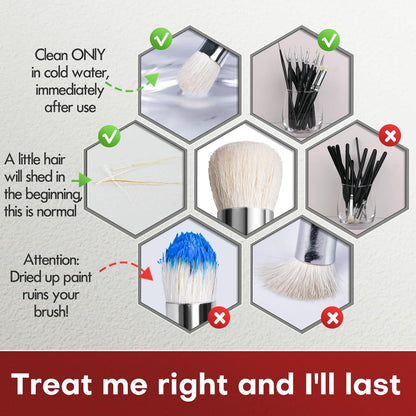 Detail Paint Brushes Set 10pcs Miniature Brushes for Fine Detailing & Art Painting - Acrylic, Watercolor,Oil,Models