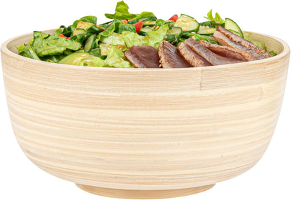 Restaurantware-Bambuddha 15 Ounce Small Salad Bowl, 1 Heavy-Duty Round Salad Bowl - Sustainable, Reusable, Black Bamboo Serving Dish, for Serving Salads, Fruits, and Appetizers