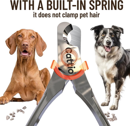 Dog Nail Clippers - All Steel Material, Built-in Spring,Heavy Duty Dog Nail Trimmer Full Metal Razor Sharp Professional for All Dogs Cats with Thick Toena,Dog Nail Trimmers