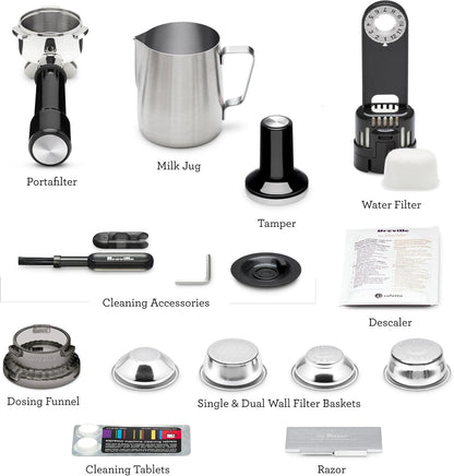 Breville Barista Express Espresso Machine, Brushed Stainless Steel, BES870XL