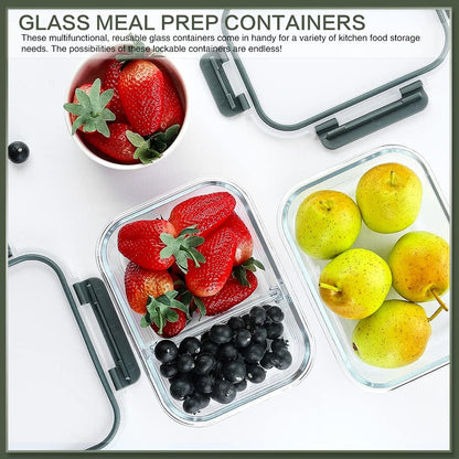 Purilite Select 10-Pack 30 oz Glass Meal Prep Containers with Lids