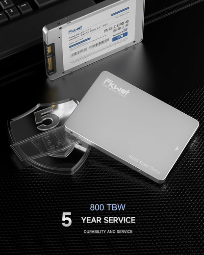 Fikwot FX815 1TB SSD, 2.5" SATA SSD, Internal Solid State Drive, Up to 560MB/s, Compatible with Laptop & PC Desktop