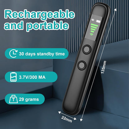 Hidden Camera Detectors, Portable Anti-Eavesdropping Device Detector, RF/Wireless Signal Scanner GPS Tracker Detector, Bug Detector Burglar Alarm Spy Camera Finder for Home/Hotel/Office