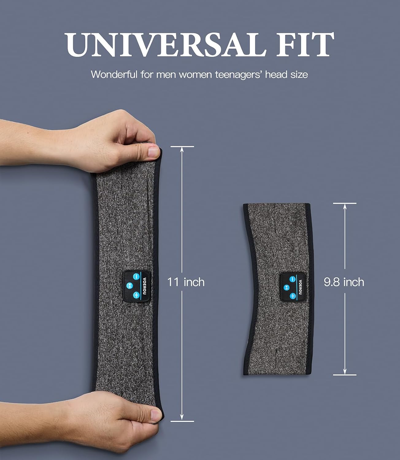 Sleep Headphones Bluetooth Headband, Voerou Wireless Sleeping Headphones Earbuds Sleep Mask with Stereo Speakers-Cool Tech Gadget for Men Women,Perfects for Sleep Workout Running Yoga Travel Insomnia