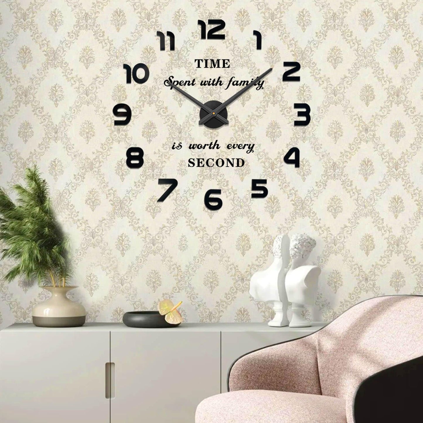 Vangold Modern 3D Acrylic Mirror Metal Luxury Frameless Large Wall Stickers Clocks Style Watches Hours DIY Room Decor Home Decorations
