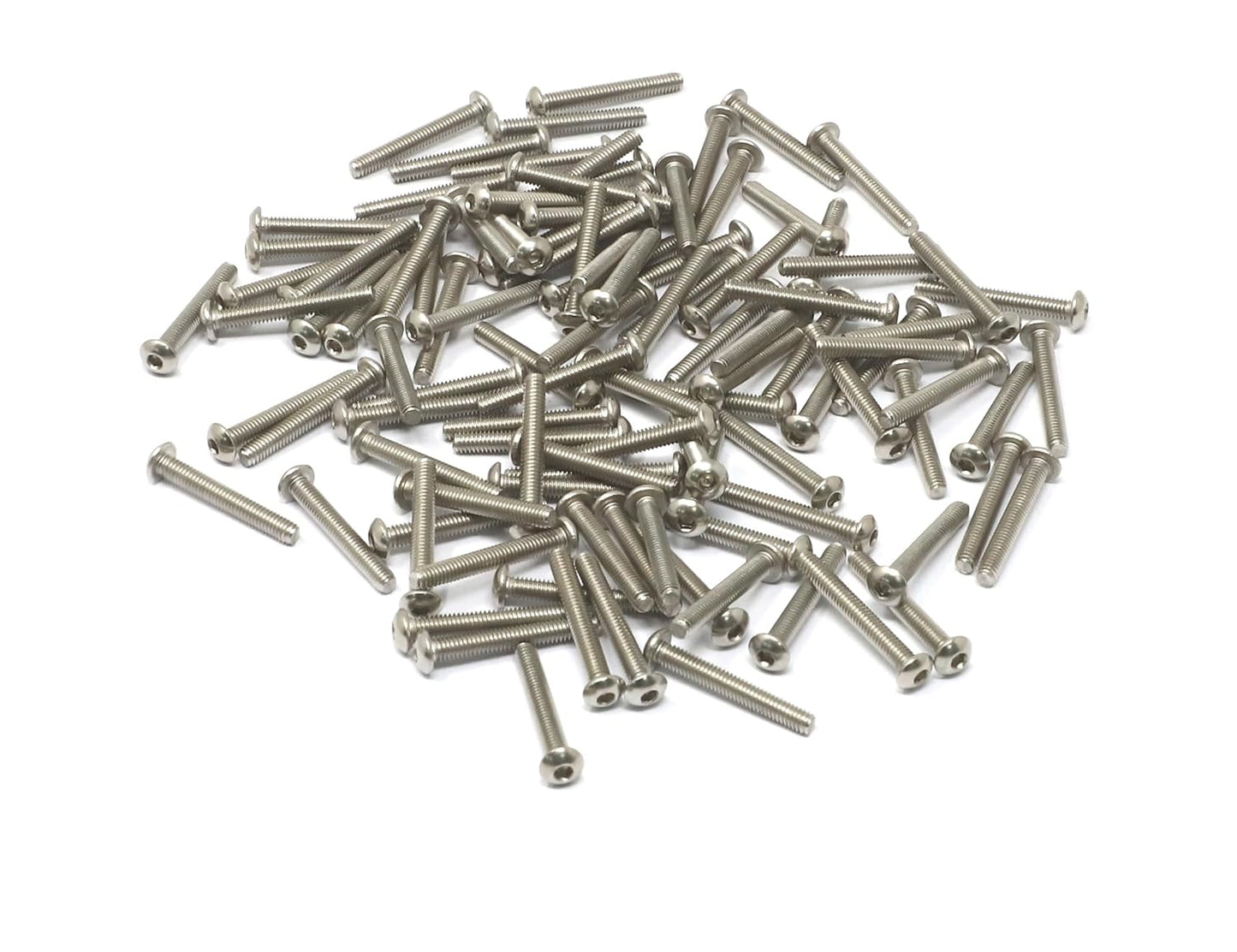 iexcell 50 Pcs M6 x 20mm Thread Pitch 1 mm Stainless Steel 304 Hex Socket Button Head Cap Screws Bolts Kit