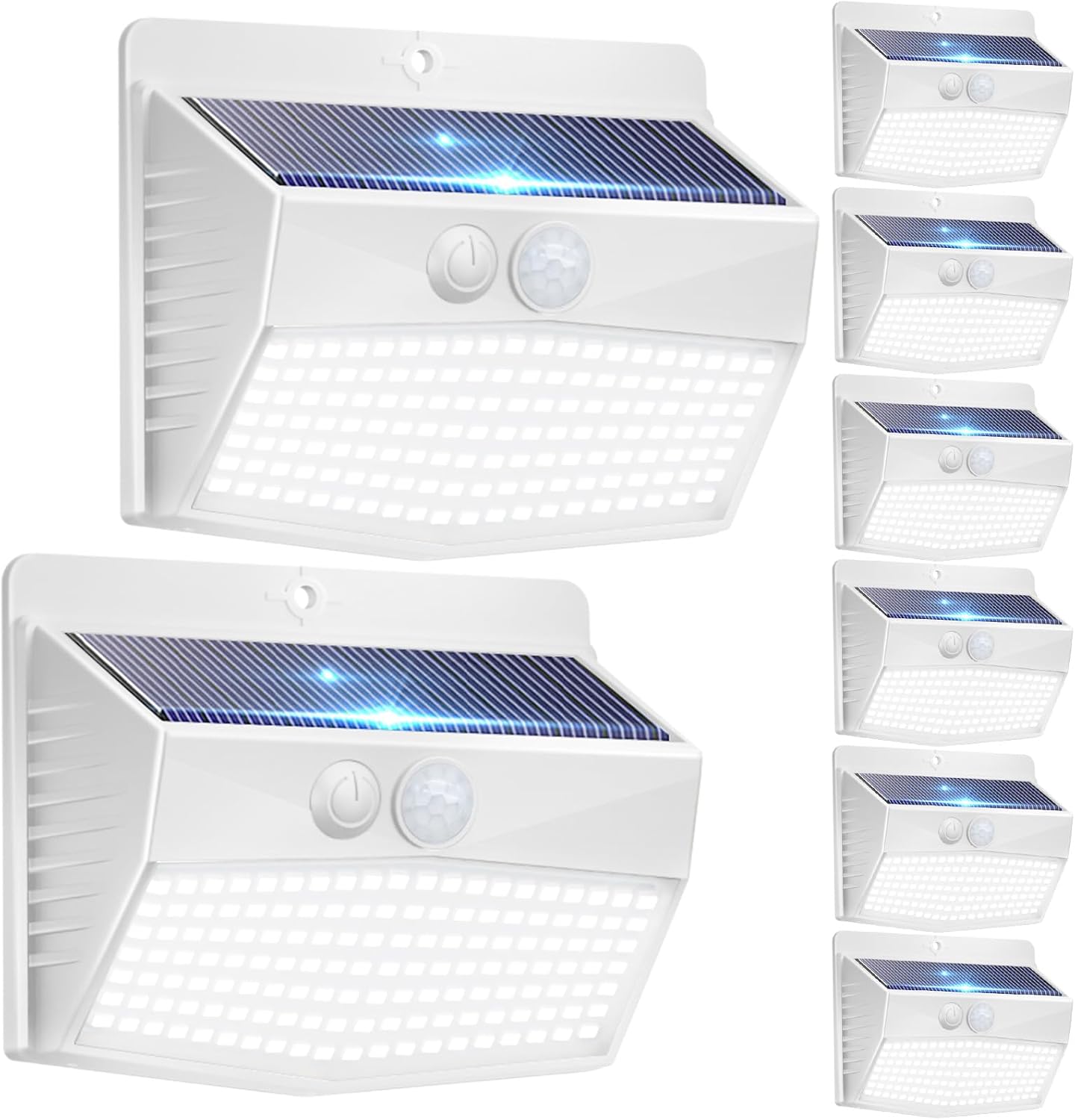 Solar Lights Outdoor, [ 8 Pack/138LED ] Solar Motion Sensor Light Outdoor with 3 Lighting Modes Wireless Waterproof Solar Wall Lights Solar Security Lights for Fence Yard Garden Deck Garage