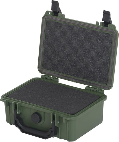 MEIJIA Portable All Weather Waterproof Protective Hard Case,Camera Case with Customizable Fit Foam, Fit use of Drones, Cameras, Equipments, 8.12"x6.56"x3.56" (Black)