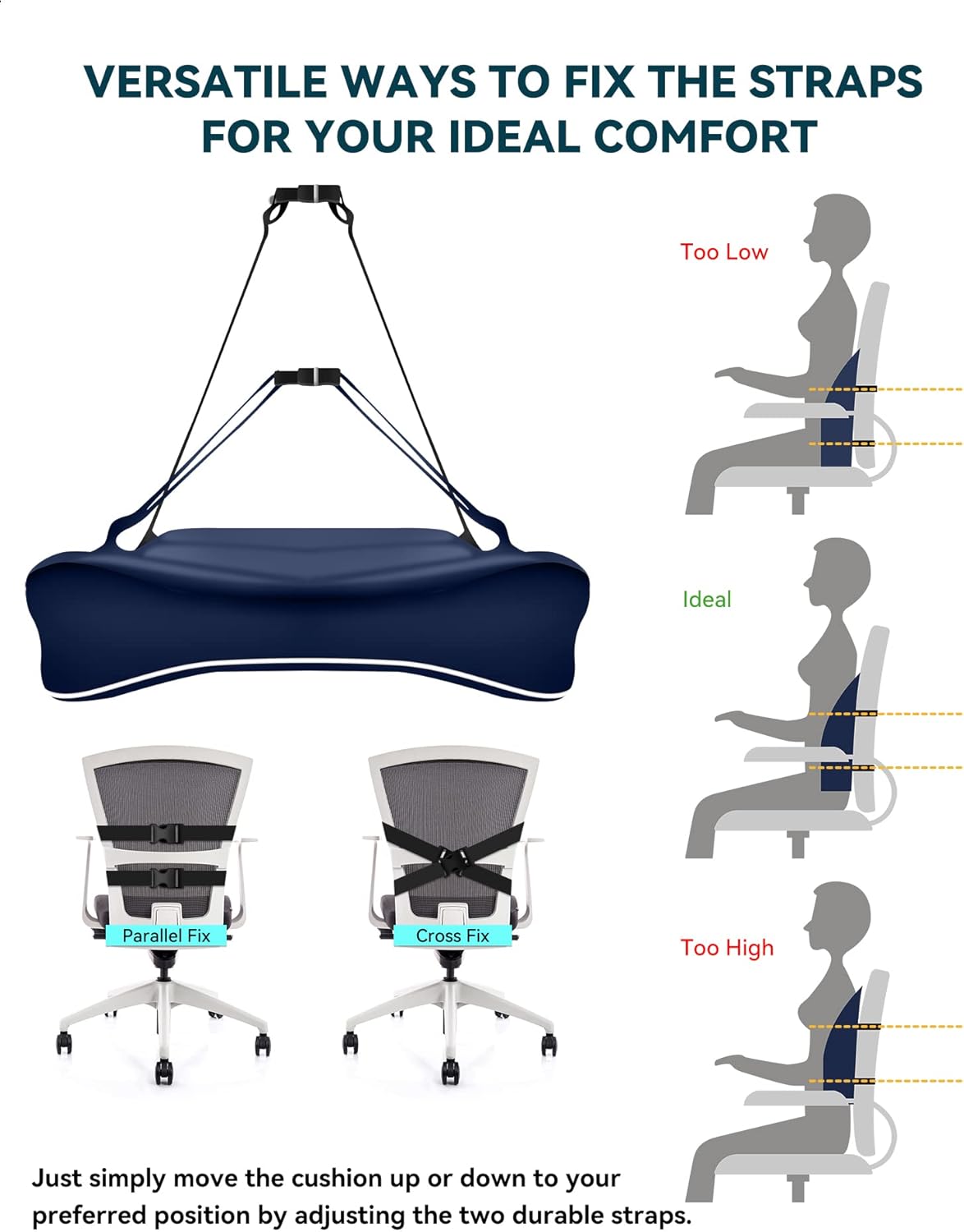 Purilite Select Ergonomic Lumbar Support Cushion